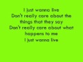 Good Charlotte i just wanna live lyrics