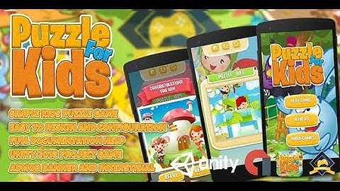 Puzzle Kids Game Source Code Unity + Admob Ads Ready Unity 2018 Source Code Sell