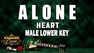 Alone - Heart | Karaoke Male Lower Key
