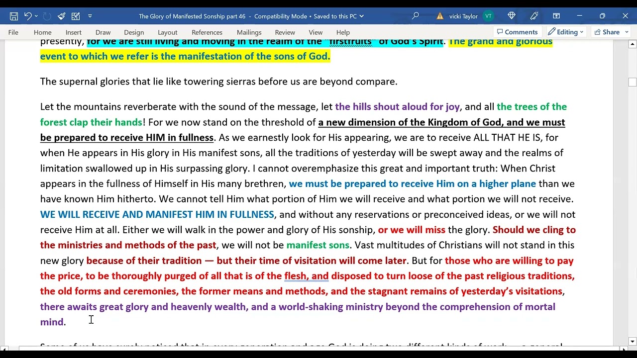 Manifested Sons of God by J Preston Eby