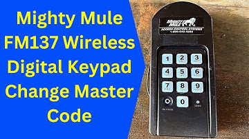 Mighty Mule Wireless Keypad Change Master Code