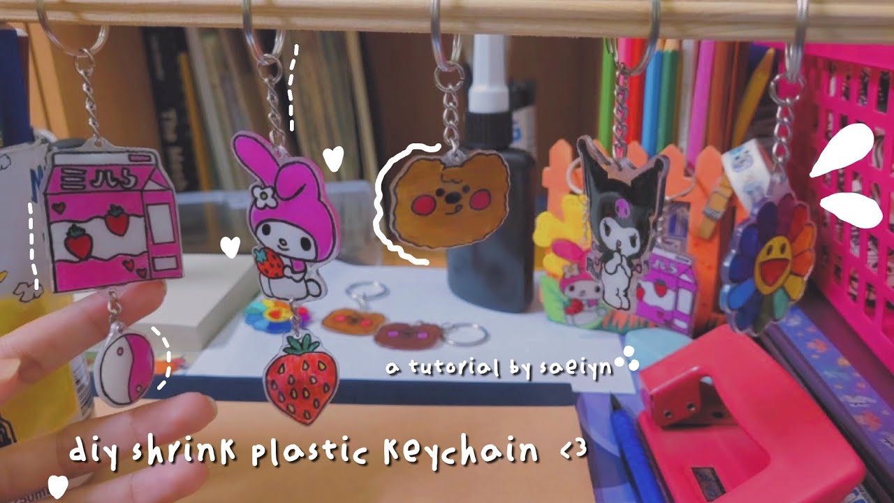 how to make shrink plastic keychain 🌿 shrinky dink tutorial YouTube Music