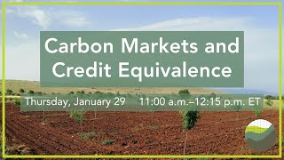WEBINAR - Carbon Markets and Credit Equivalence