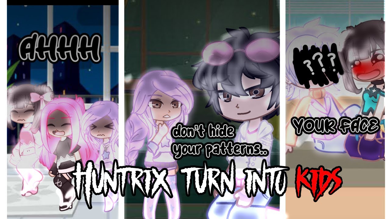 {🚨HUNTRIX TURN INTO KIDS!? + MYSTERY FACE REVEAL!!} // gacha // kpop demon hunters // angst