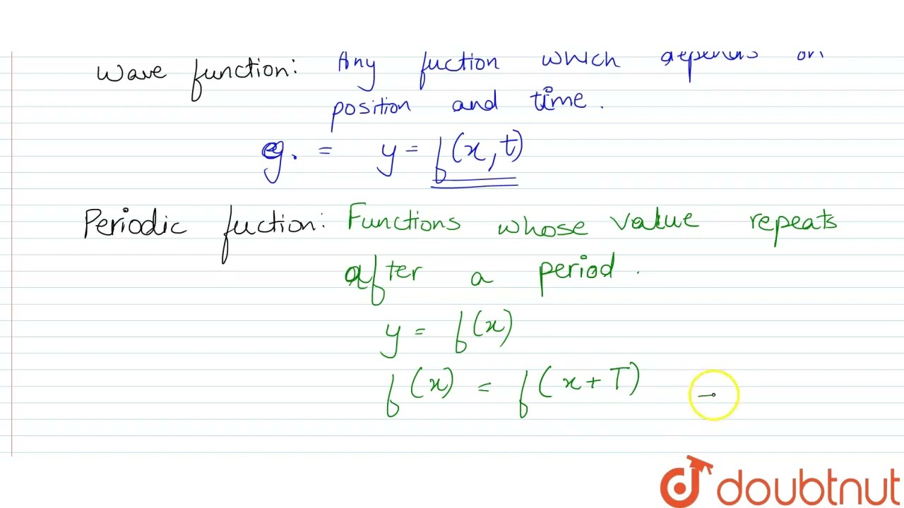 Wat is a periodic wave function? | 11 | OSCILLATIONS AND WAVES ...