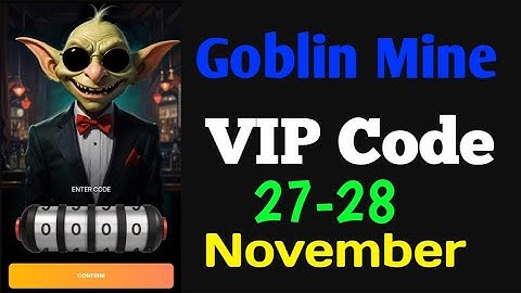 Goblin Mine game VIP Code today | 27-28 November | Goblin Mine