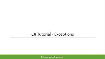 C# Tutorial - Exceptions