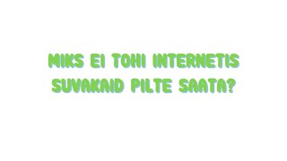 Miks Ei Tohi Internetis Suvakaid Pilte Saata? Teeviit Juunior