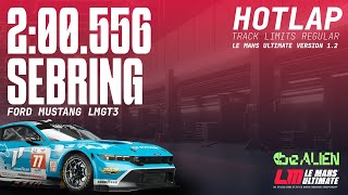 Le Mans Ultimate Hotlap Ford Mustang Lmgt3 Sebring 1.2.1