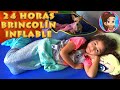 24 HORAS EN BRINCOLÍN INFLABLE YESLY Y PÍCHU | CASTILLO | RETO | UNBOXING | REVISIÓN