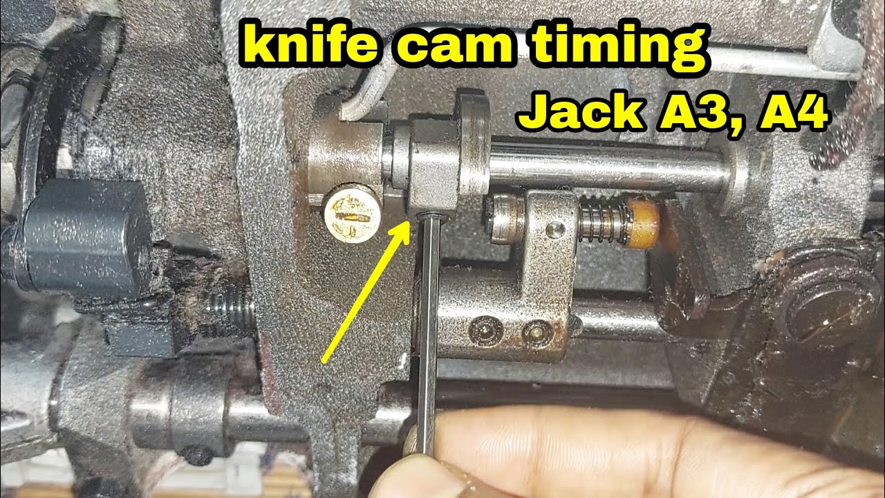 how to knife cam timing jack A3/A4, @sewingmachinerepair1 hindi