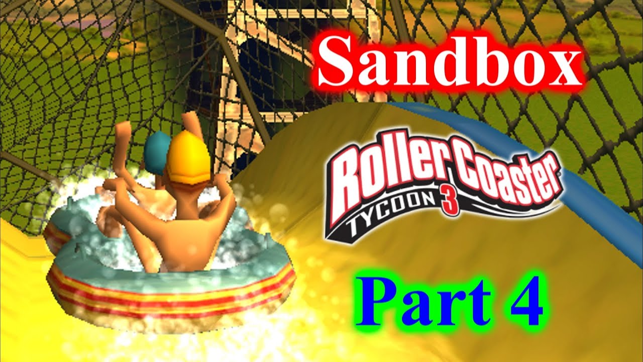 WATERSLIDES AND DHINGS - Let's Play Roller Coaster Tycoon 3 Sandbox