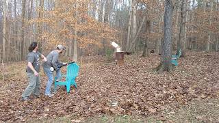Spud Gun vs water bucket.  Best fuel for Potato gun