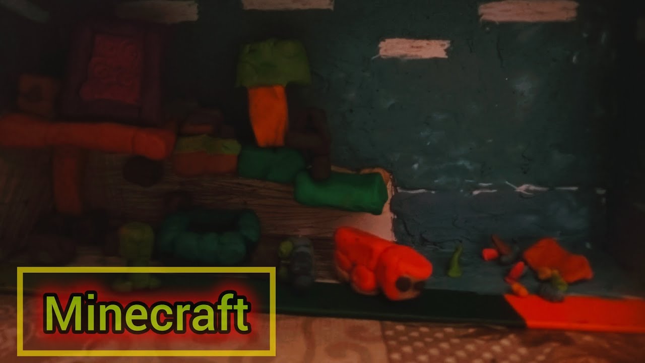 Homemade MINECRAFT clay model 