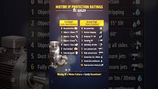 Motor IP Protection Ratings Explained | IEC 60529 (Dust & Water Protection Guide)