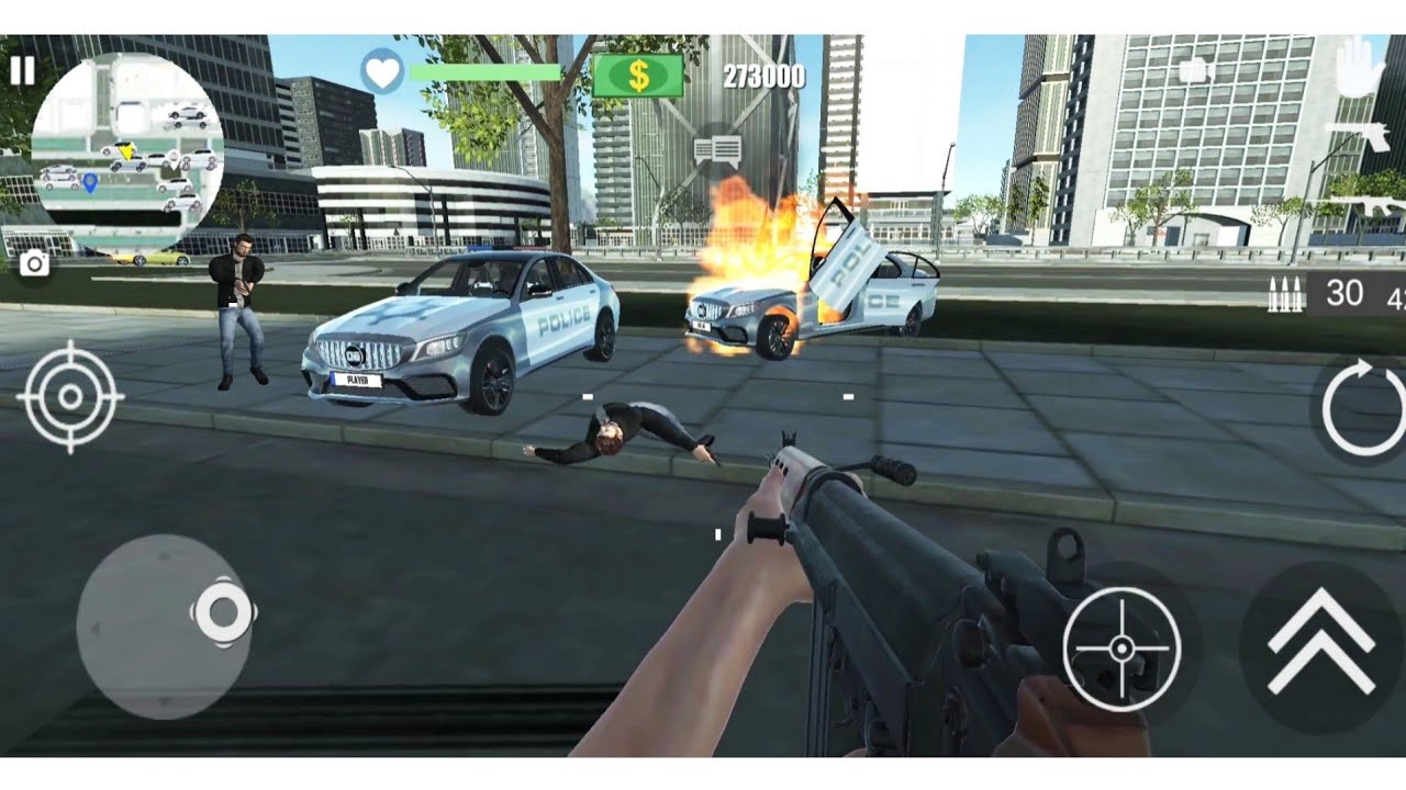 City Crime online | police car on fire | Android Gameplay