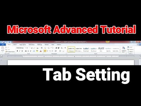 setting tabs in word 2007