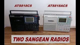 Two SANGEAN radios.The ATS818CS ( black) and the ATS818ACS (silver) model, difer in color only.