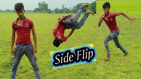 How to do Learn __Side flip __Tutorial in Hindi Stunt..