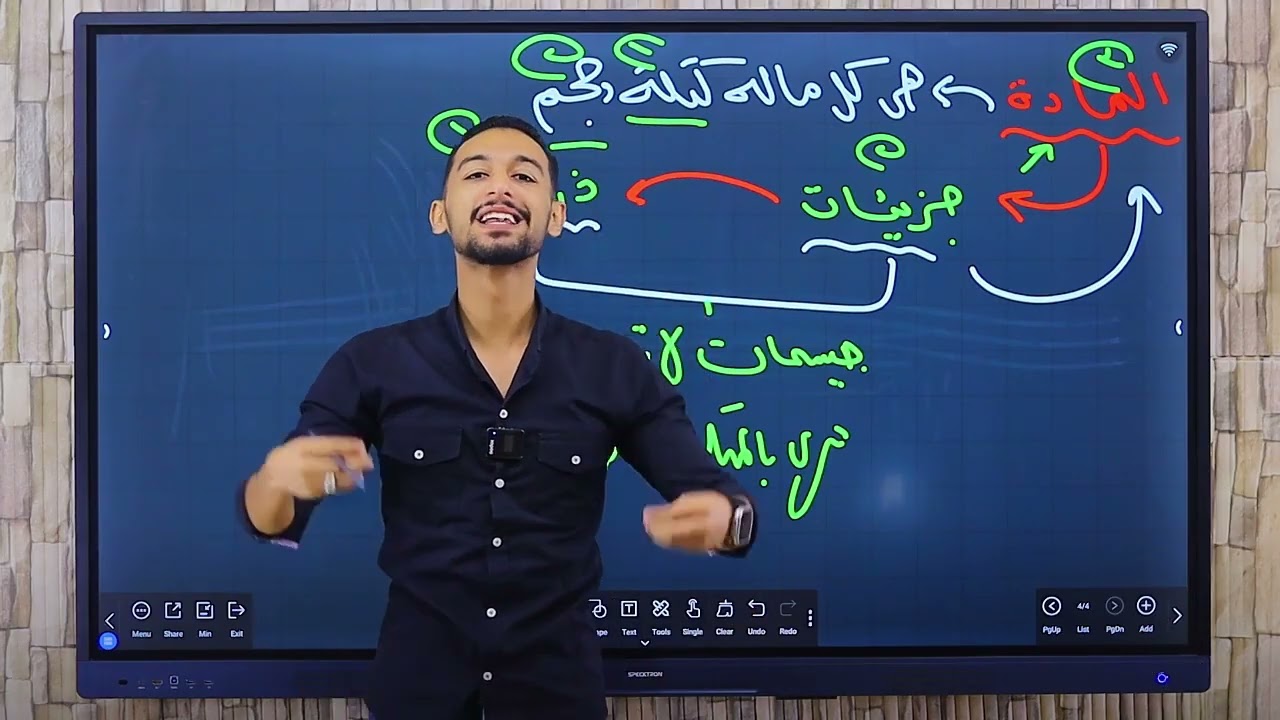 الدرس الاول للصف الاول الاعدادى ( تركيب الذرة ) 