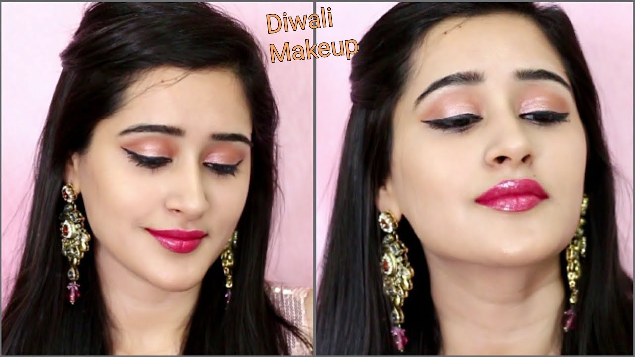 How To Do DIWALI MAKEUP Hindi EASY Step By Step Makeup For