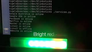 Celebrity Internet service monitoring with Blink Stick Profile