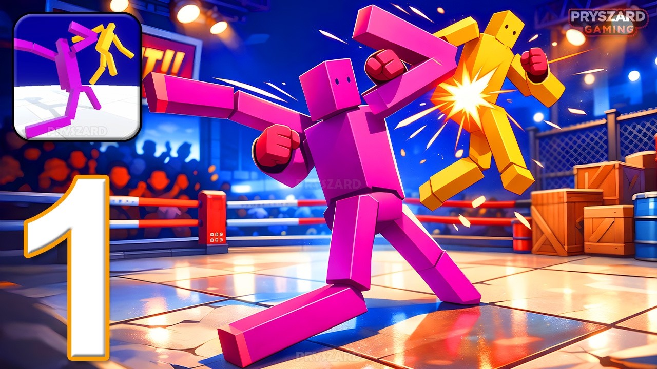 Tackle Battle: Send Them Flying - Gameplay Walkthrough Part 1 - Ragdoll Tackle Fight (iOS, Android)