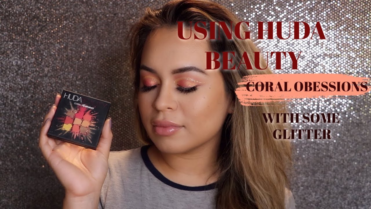 MAKEUP LOOK USING | HUDA BEAUTY | CORAL OBSESSIONS