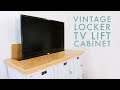 TV Lift Cabinet from Lockers | DIY Media Cabinet | Modern Builds