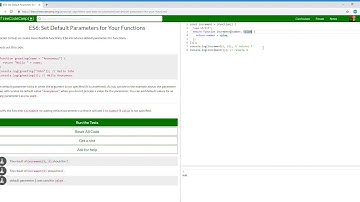 ES6  Set Default Parameters for Your Functions   Learn freeCodeCamp   8/31