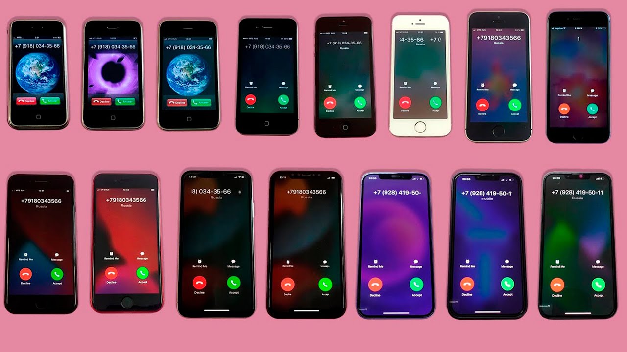 Apple from iPhone 2G to iPhone 13 Incoming Call
