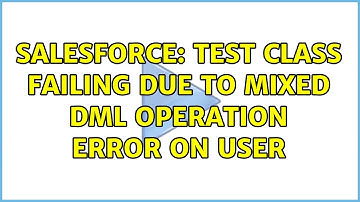 Salesforce: Test Class failing due to Mixed DML Operation Error on User