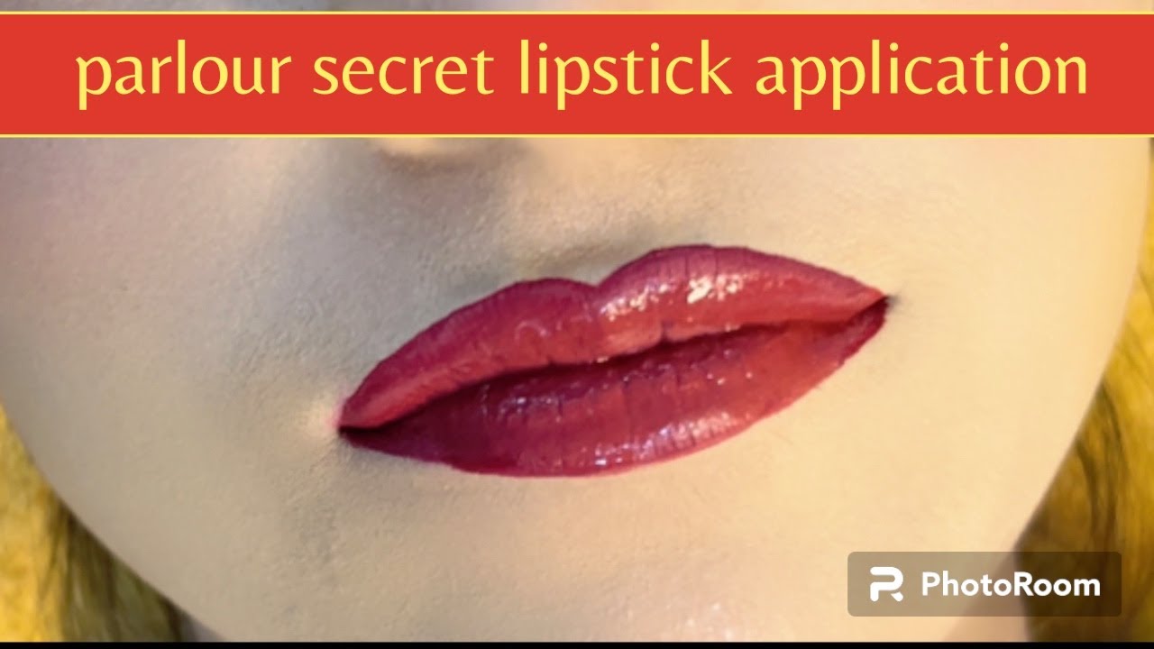 how to apply lipstick 💄 step by step parlour secret hallo lips YouTube