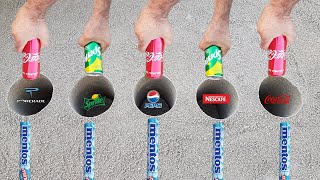 Experiment !! Underground, Five Holes, Coca Cola, Sprite, Fanta, Pepsi, Mirinda And Mentos vs COFFEE
