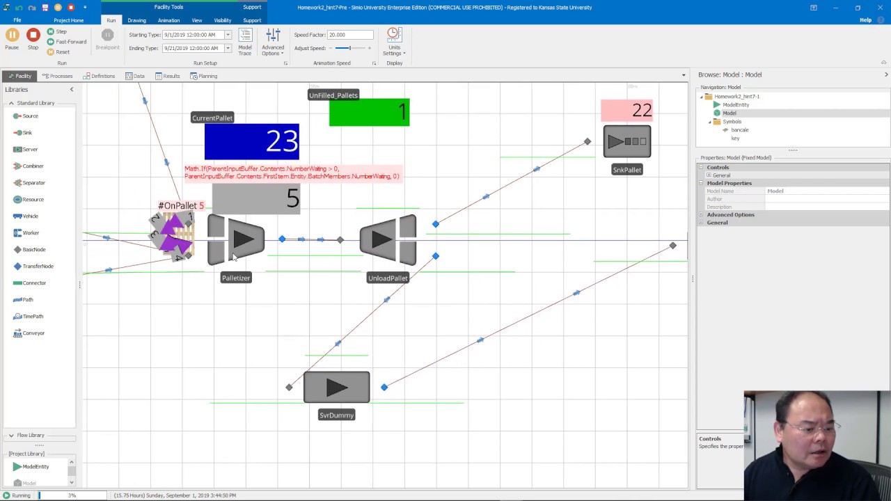 IMSE643 Homework #2 Hint 7 -- Pallet Unloading Logic (2019)