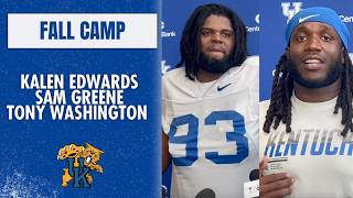 Kentucky Football Fall Camp | Kalen Edwards, Sam Greene, and Tony Washington Jr.