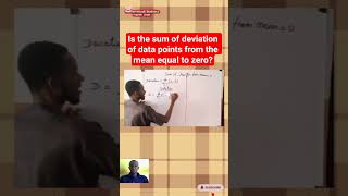 Prof that the sum of deviation of data points from the mean is zero