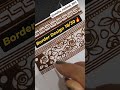 mehndi for beginners | bridal border mehndi design Day-18 😍 #shorts #shortsvideo