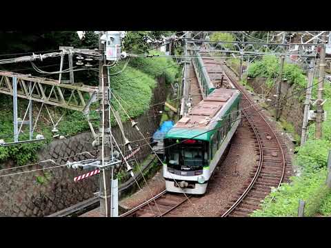 京阪電鉄　京津線　９０度カーブ