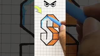 Art of 3D Alphabet #3d #art #colors #shorts #youtubeshorts