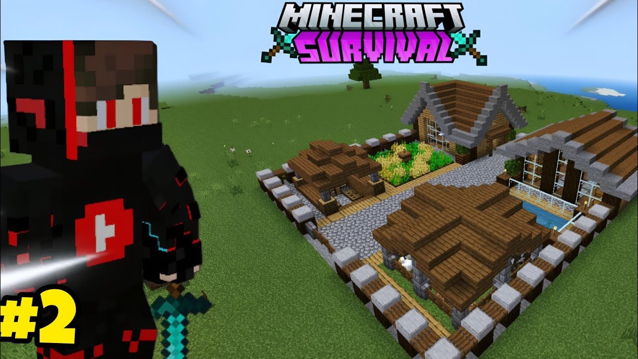 Making My First House | Minecraft Survival episode 2 - YouTube