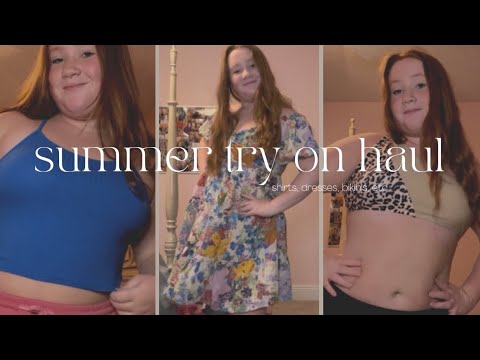 summer try on haul!! | dresses, shirts, tanks, shorts, and swimsuits *GIRLS ONLY*