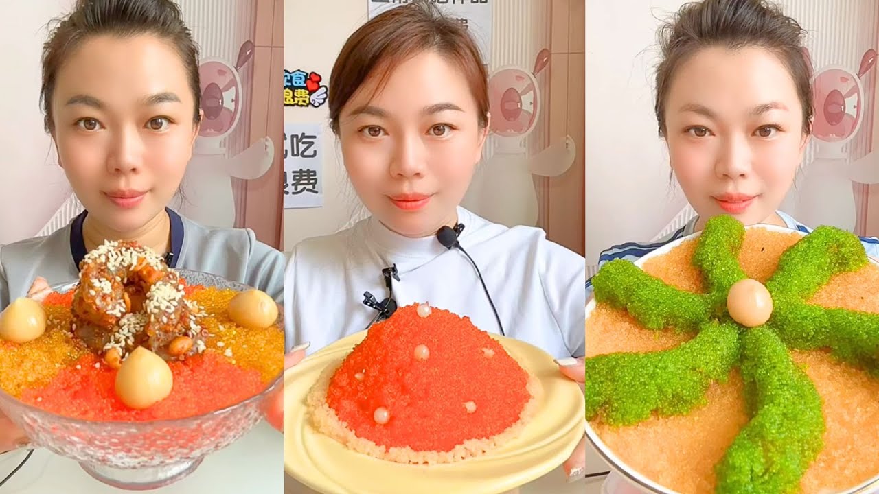 Homemade Chinese Fish Roe ASMR | Colorful Fish Eggs Eating | #91
