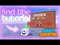 How to make find the  in obby creator