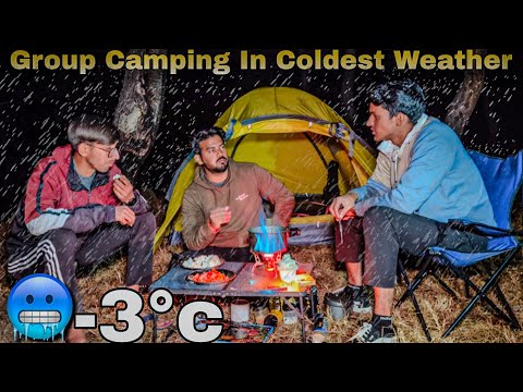 Group Camping In Rainy Forest With Friends | Cold Weather Camping In India #vlog