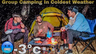 Group Camping In Rainy Forest With Friends | Cold Weather Camping In India #vlog