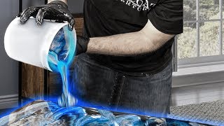 How to Cover Old Countertops with Blue Epoxy | Stone Coat Countertops Epoxy