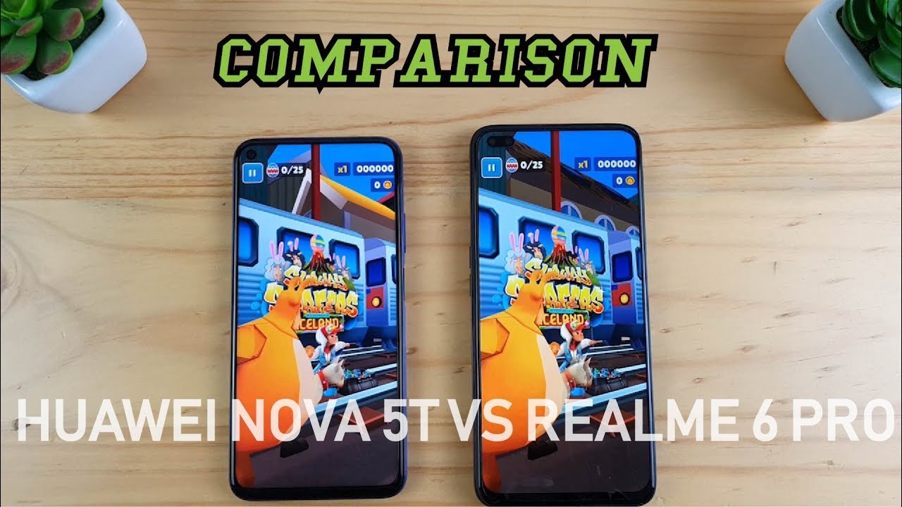 Huawei Nova 5T vs Realme 6 Pro | Fingersprint, Video Test Display,  Speedtest, Camera Comparison