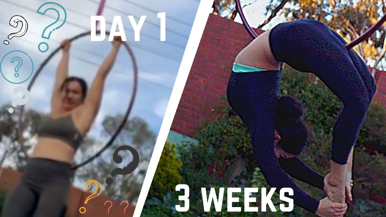 AERIAL HOOP PROGRESS VIDEO | CREATING A ROUTINE IN 3 WEEKS