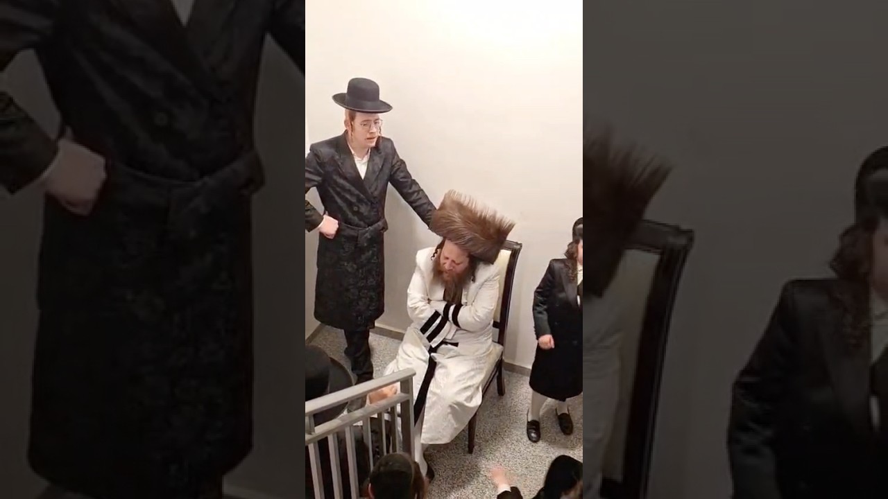 האדמו"ר ממיאלען בסעודה שלישית בחדר מדרגות בצל האזעקות